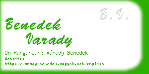 benedek varady business card